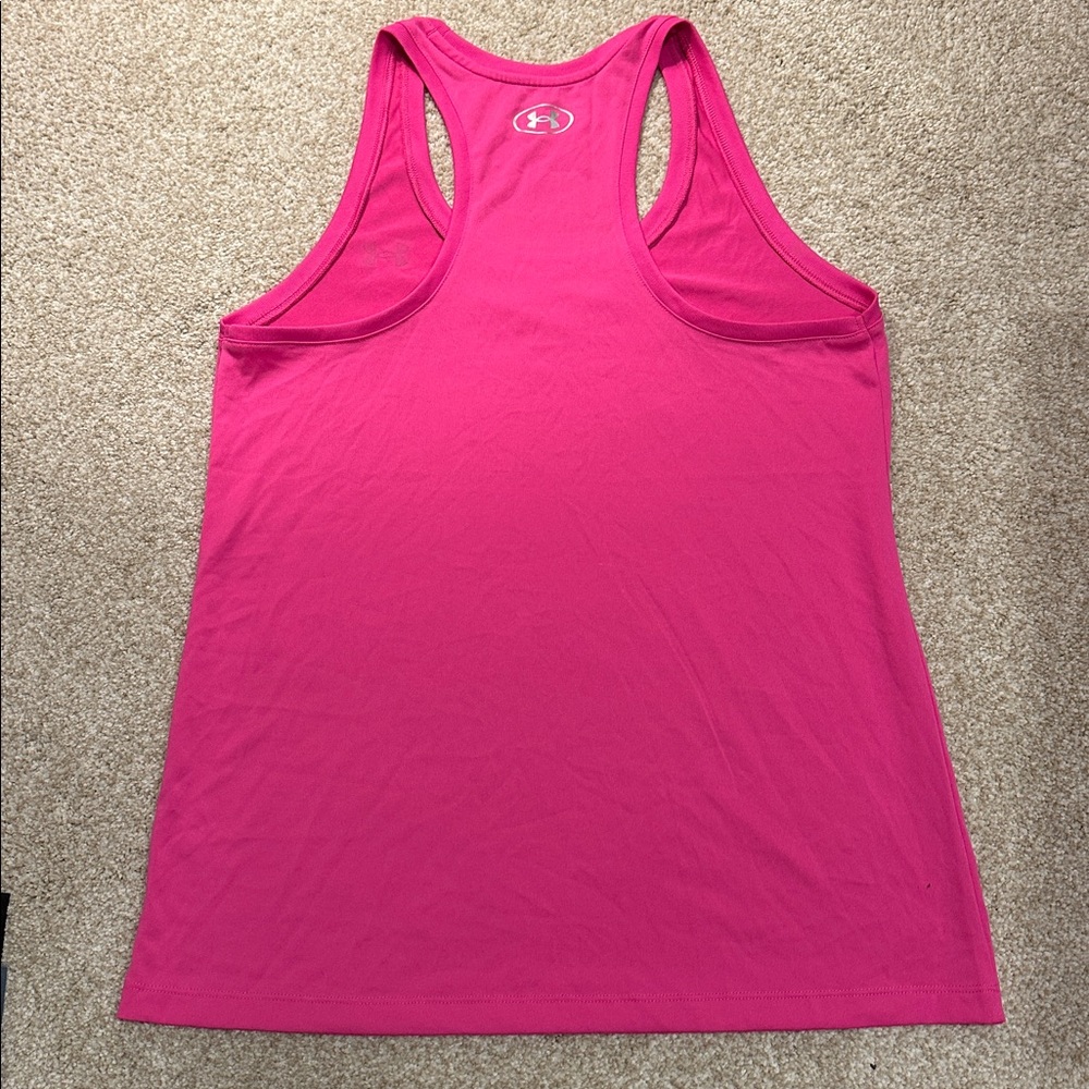 UNDER ARMOUR Hot Pink Womens Work Out Racerback Tank Size M - Picture 4 of 5
